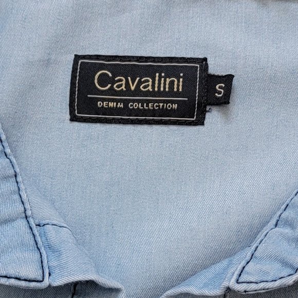 Cavalini Denim Collection Women's Blue Button-Down Shirt, Size Small (EUC) - Picture 4 of 6